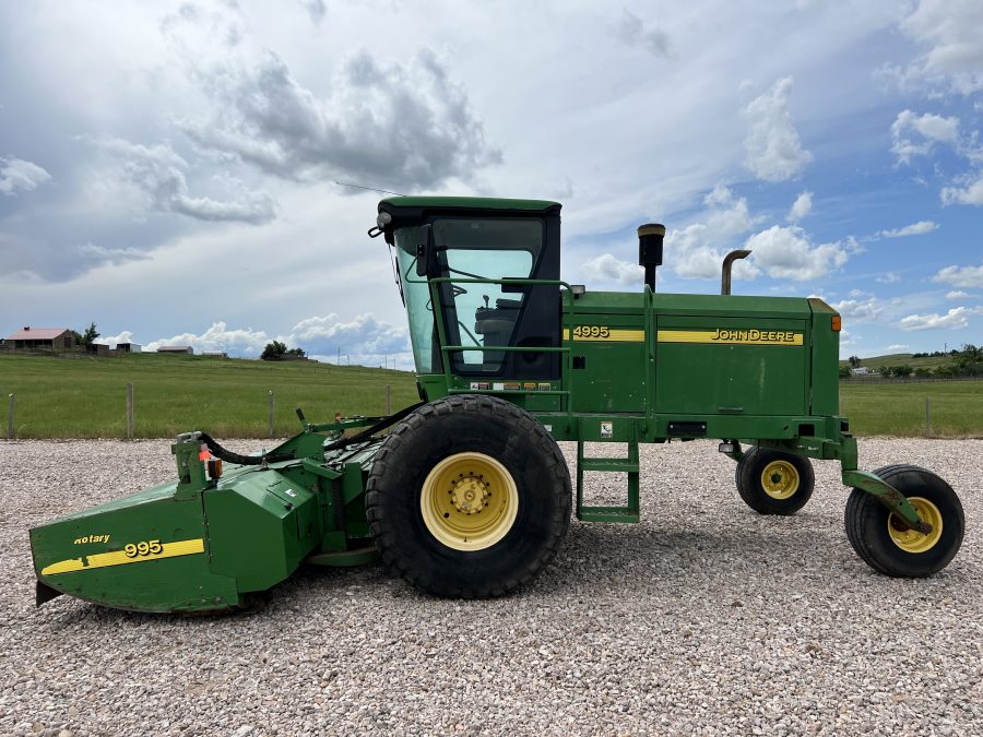 ’08 JD 4995 Windrower w/16′ JD 995 Rotary Head. $65,000 : American Ag ...